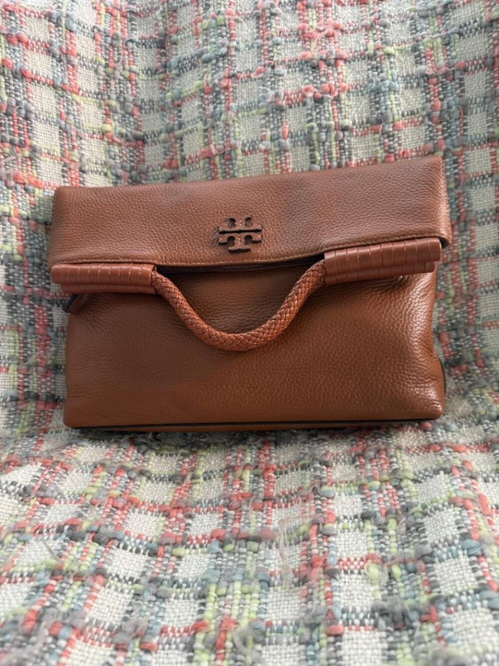 Tory Burch leather foldover clutch/crossbody